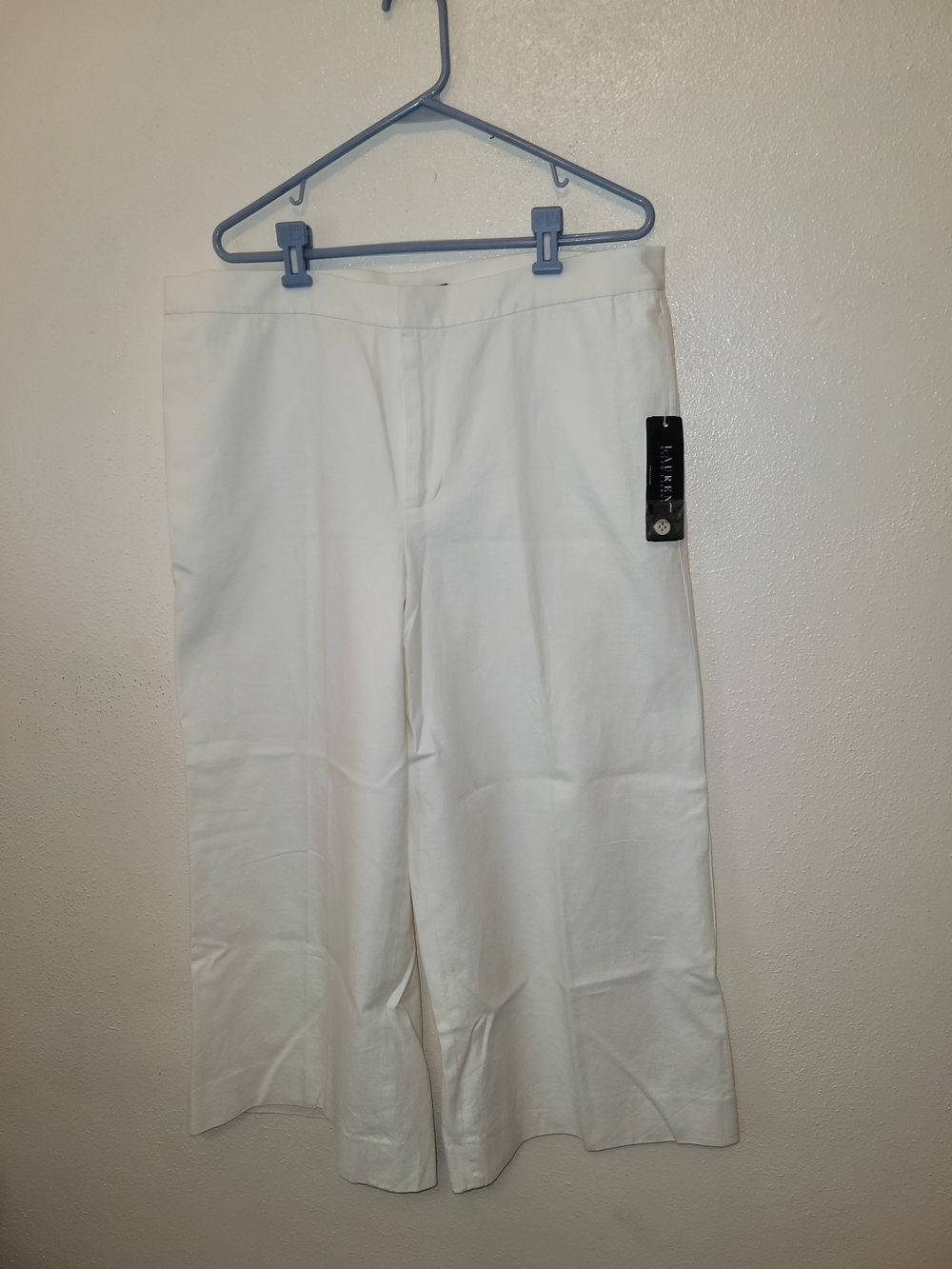 Lauren Ralph Lauren Womans High Rise Crop Linen Wide Leg Pant 16 NWT
